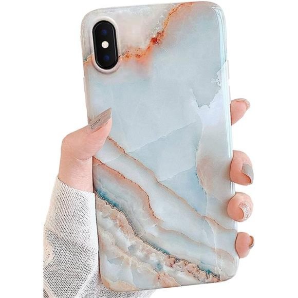 Other - iPhone Xs Max, Luxury Grey Marble Silicone Protective Phone Case